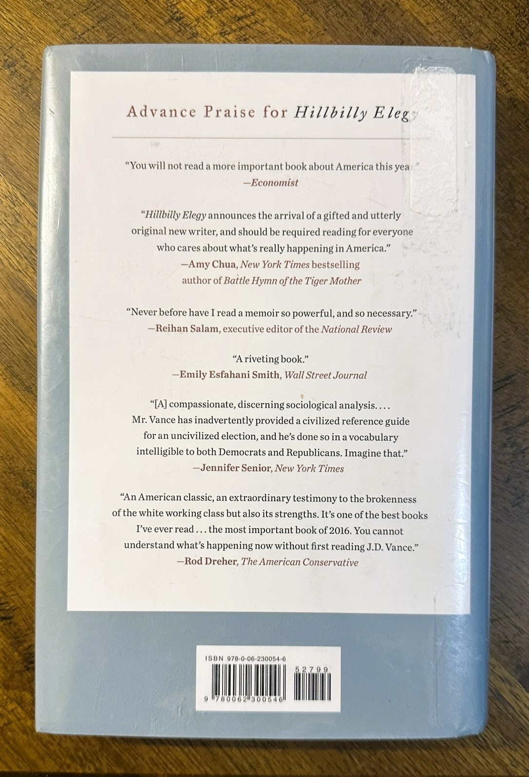 Hillbilly Elegy A Memoir of a Family and Culture in Crisis by J. D. Vance HC