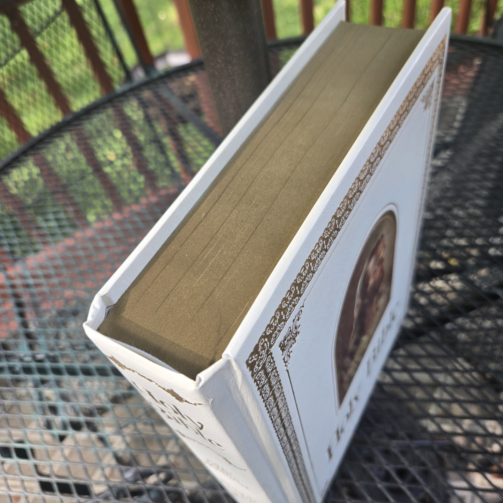 Vintage 1971 Holy Bible Regency King James Version Red Letter White Gold EUC 🙏