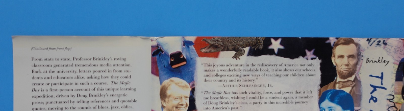 THE MAJIC BUS BY DOUGLAS BRINKLEY, SIGNED-INSCRIBED-PERSONALIZED
