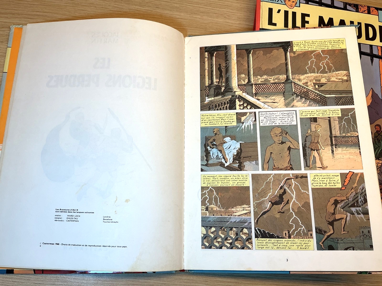 Les Aventures d’Alix, bande dessinée 4-Book French Hardcover Vintage