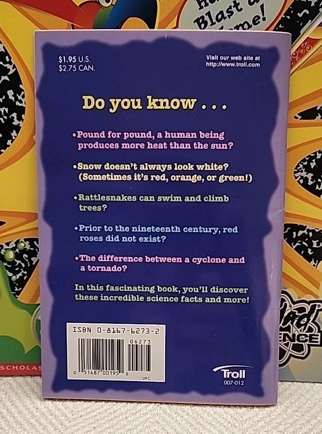 Scholastic Explosive Reactions Experiment Log + Science Secrets by Troll ~ NEW