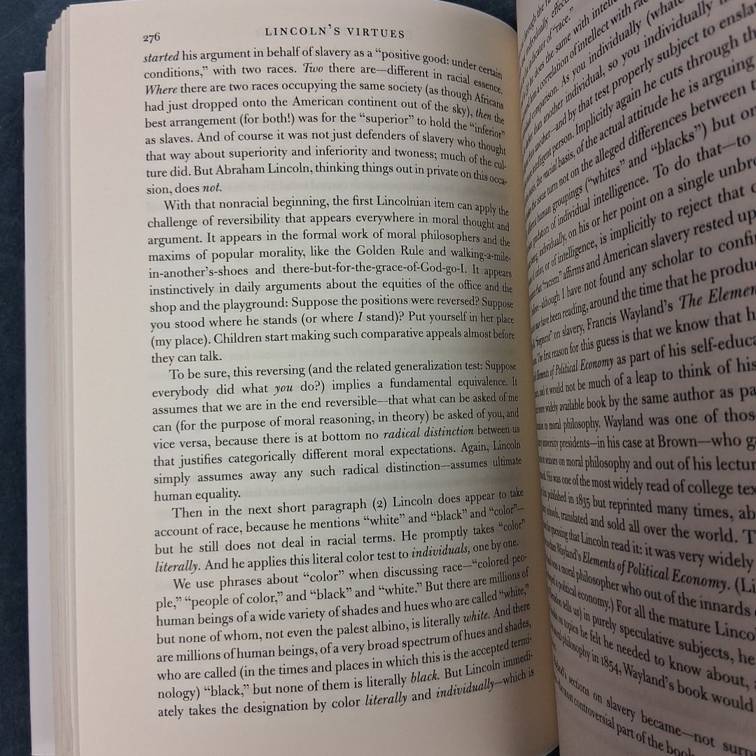 Lincoln’s Virtues Ethical Biography Miller 1st HC DJ VG+