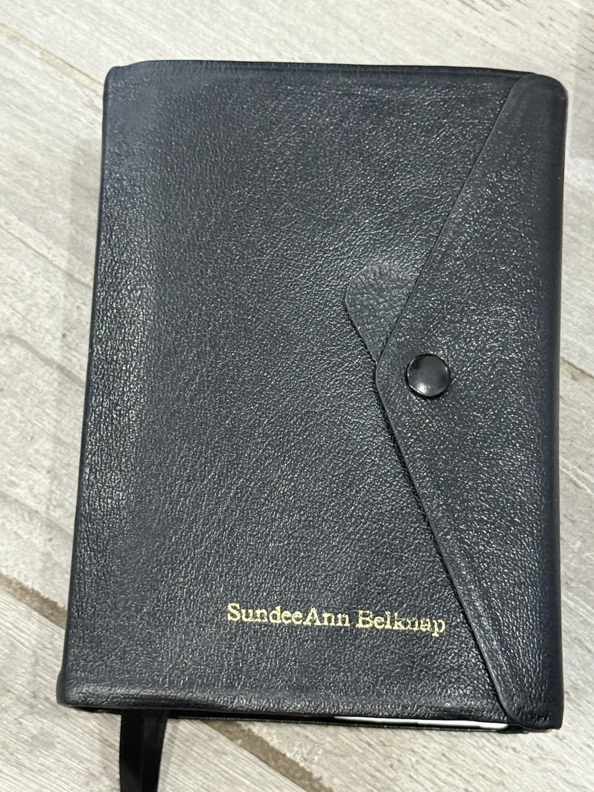 🌟 LDS Mini QUAD Black Simulated Leather 4×6 Pocket Scriptures Snap Cover 2013