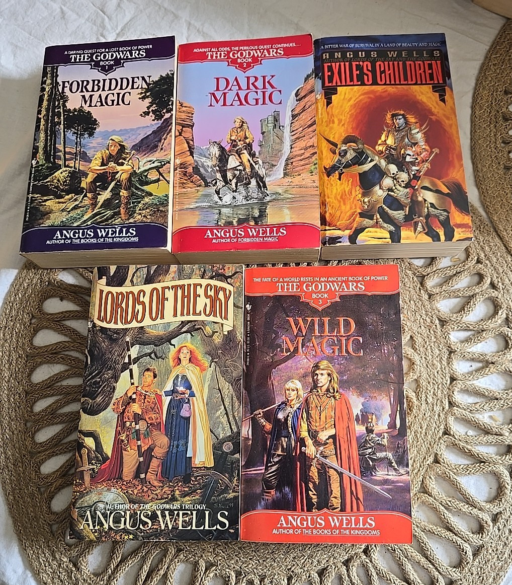 Lot of 5 The God Wars, Exile Children’s, Lords of the Sky Angus Wells PB Books