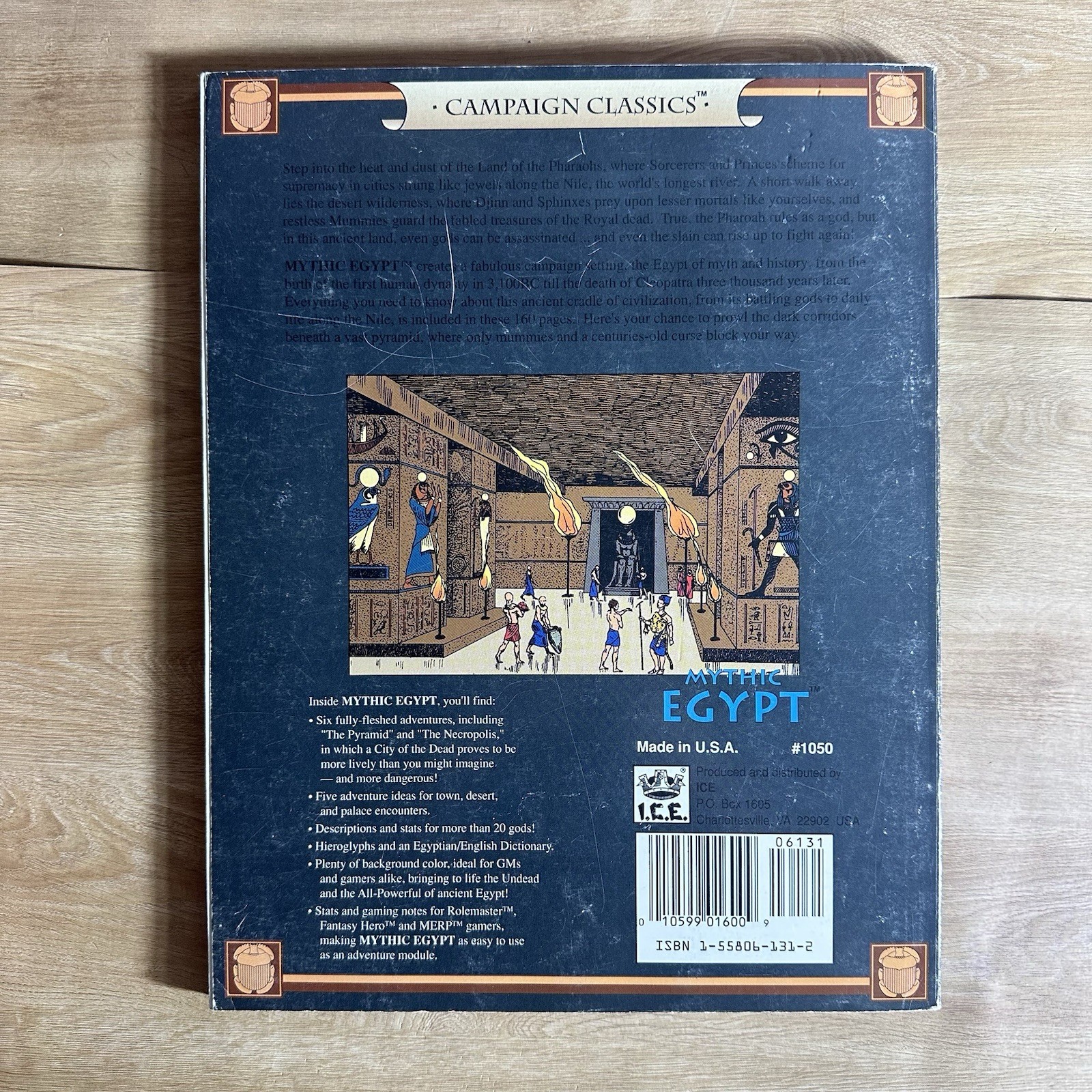 Campaign Classics Mythic Egypt #1050 Role Playing Game Book FRP Systems 1990 PB