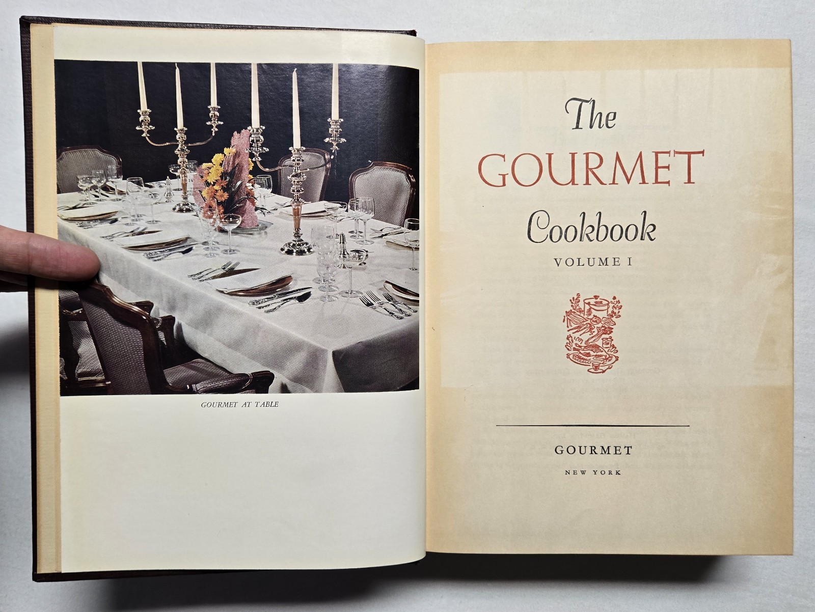 The Gourmet Cookbook Volume 1 & 2 HC Vintage Set of 2 Books