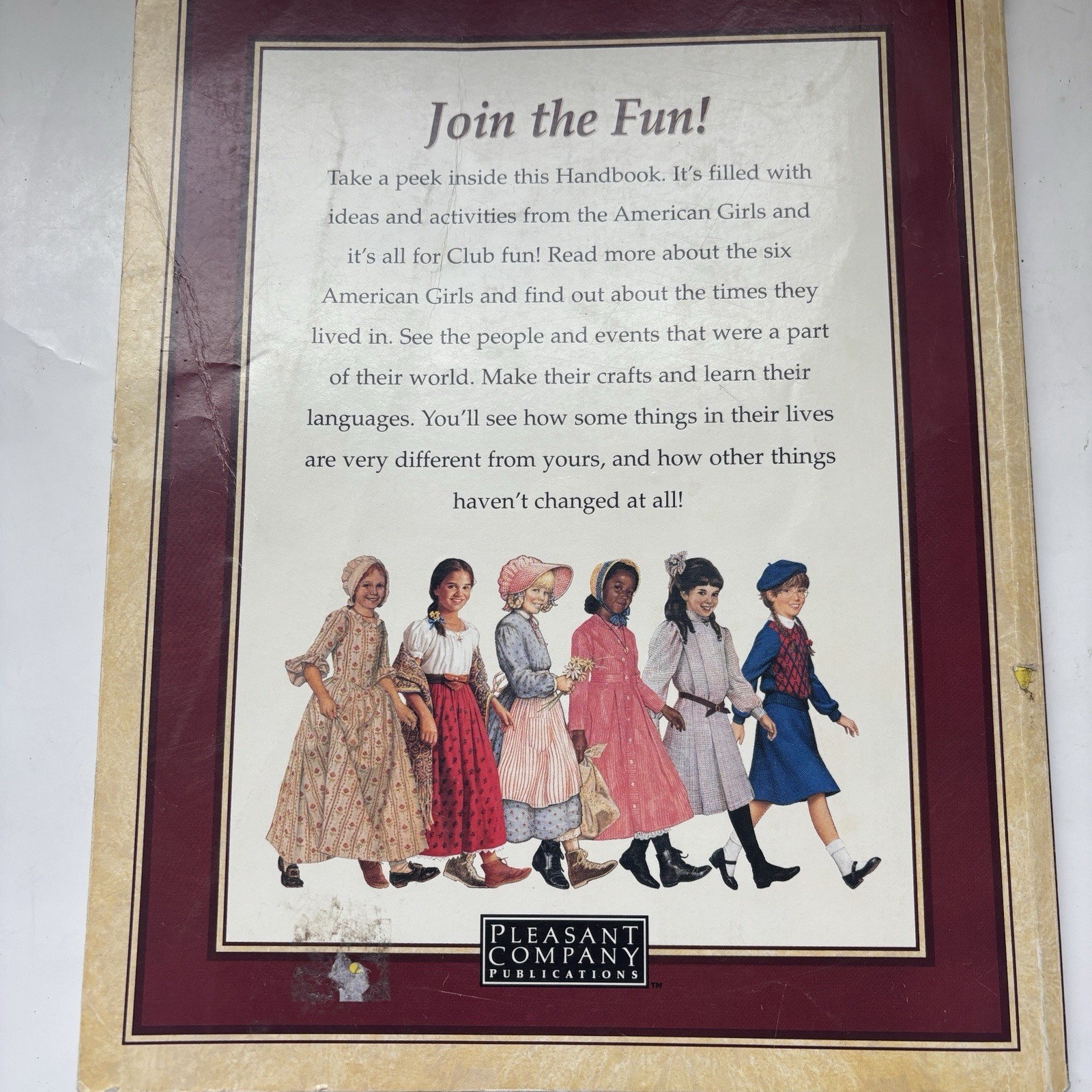The American Girls Club HANDBOOK Vintage 1990s Pleasant Company Girls Book Guide