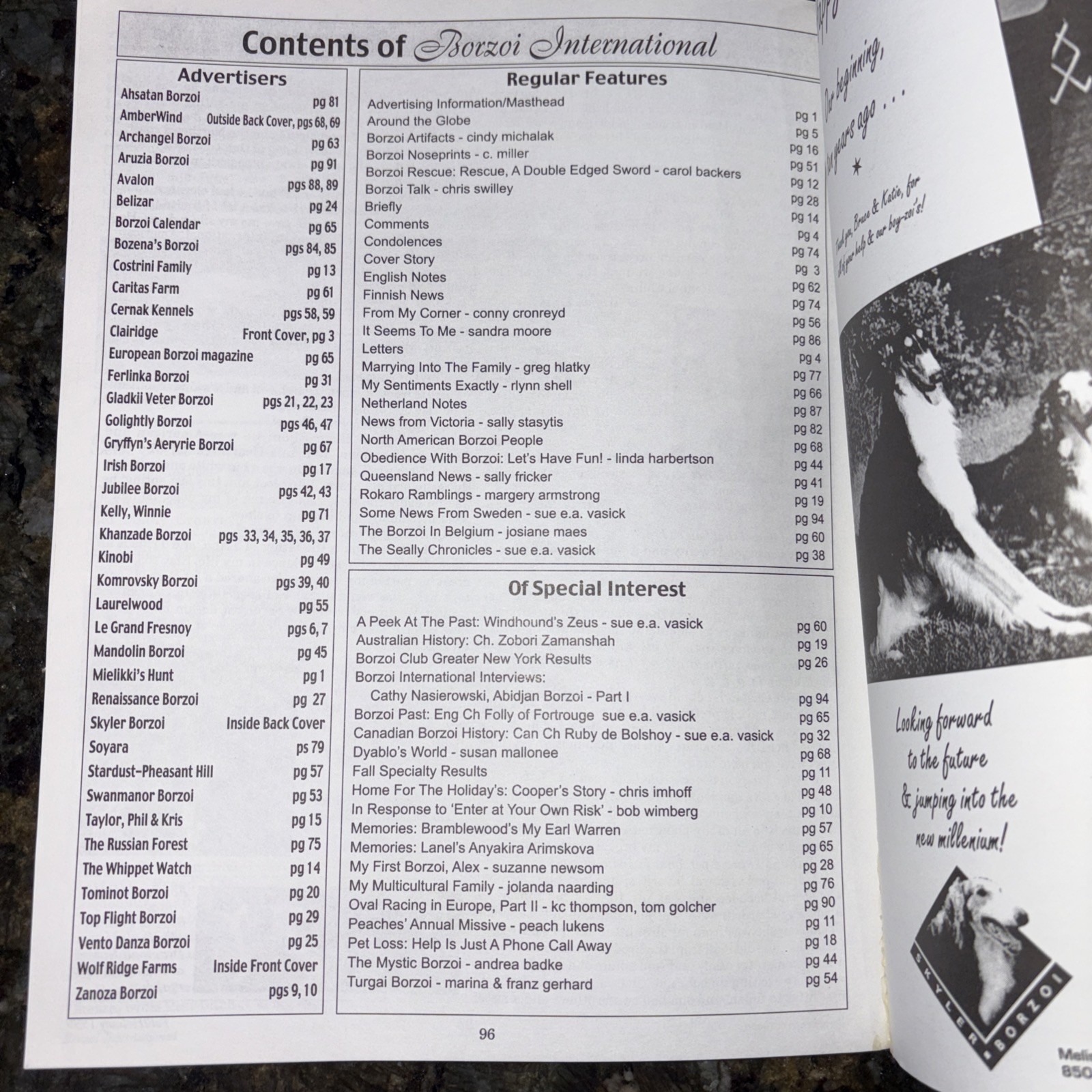 Vintage BORZOI INTERNATIONAL Periodical (Fall 1999)