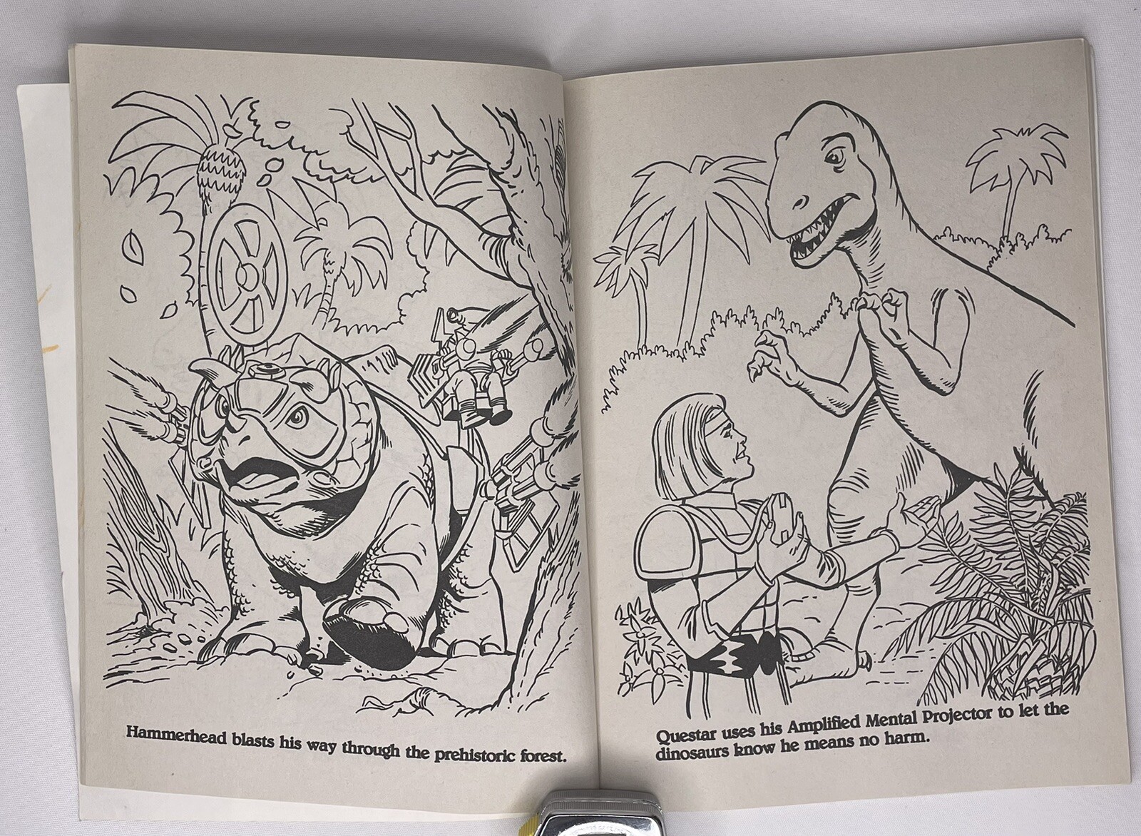1988 Golden Tyco Dino-Riders Harness the Power of Dinosaurs Coloring Book