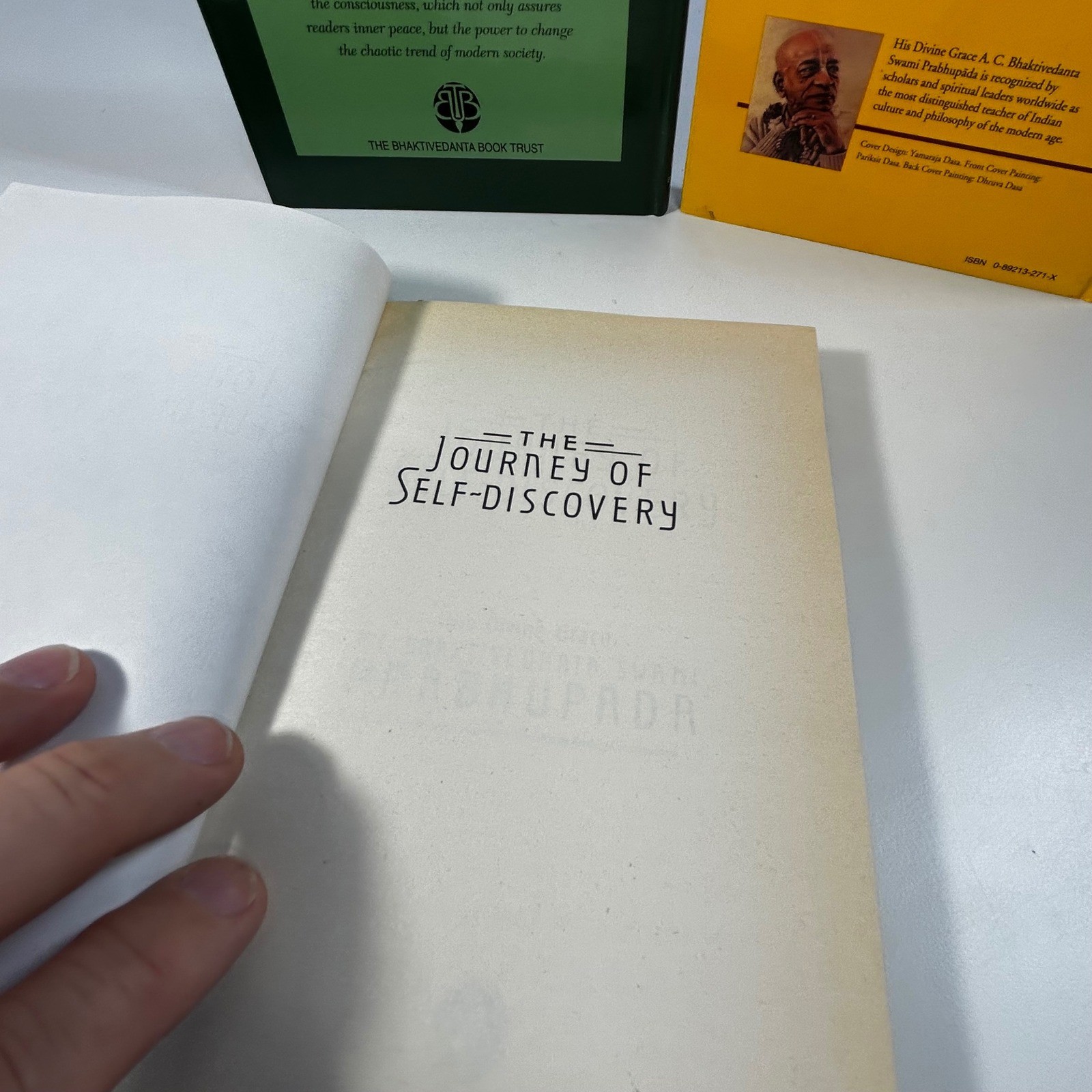 A.C. Bhaktivedanta Swami Prabhupada 3 Book Journey Self-Discovery Path of Yoga