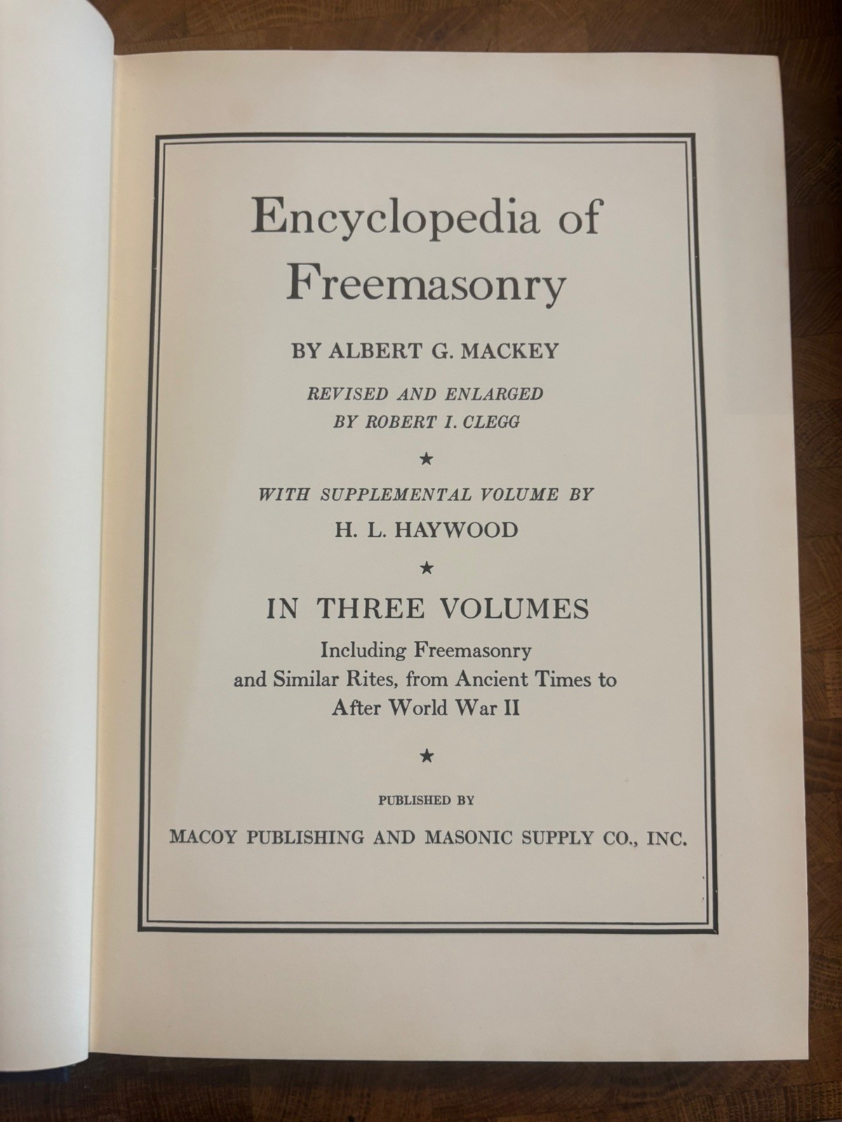 1966 Mackey’s Revised Encyclopedia of Freemasonry 3 Volume Set