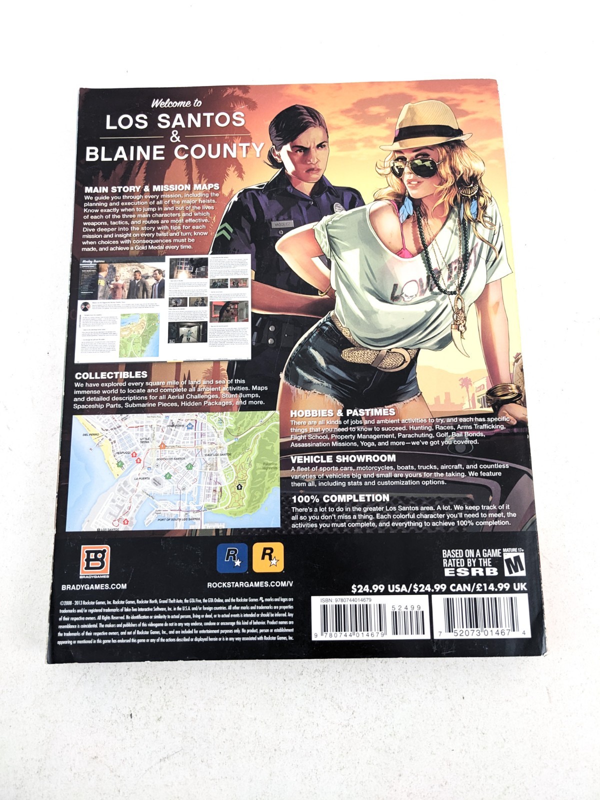 Grand Theft Auto V Strategy Guide Book by Brady Games PS3 & Xbox 360 Paperback