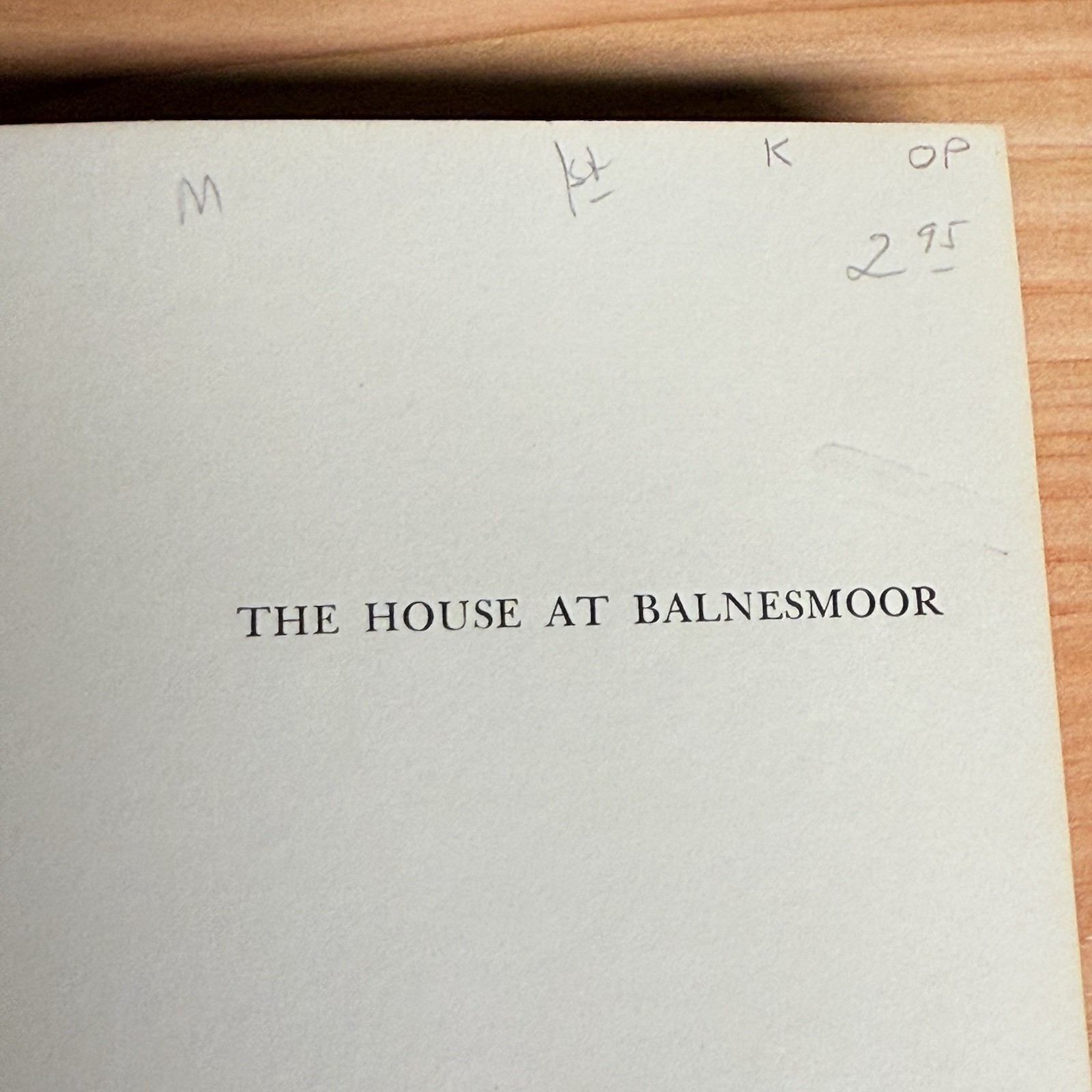 The House At Balnesmoor Hugh C Rae 1969 First American Edition HC W/DJ