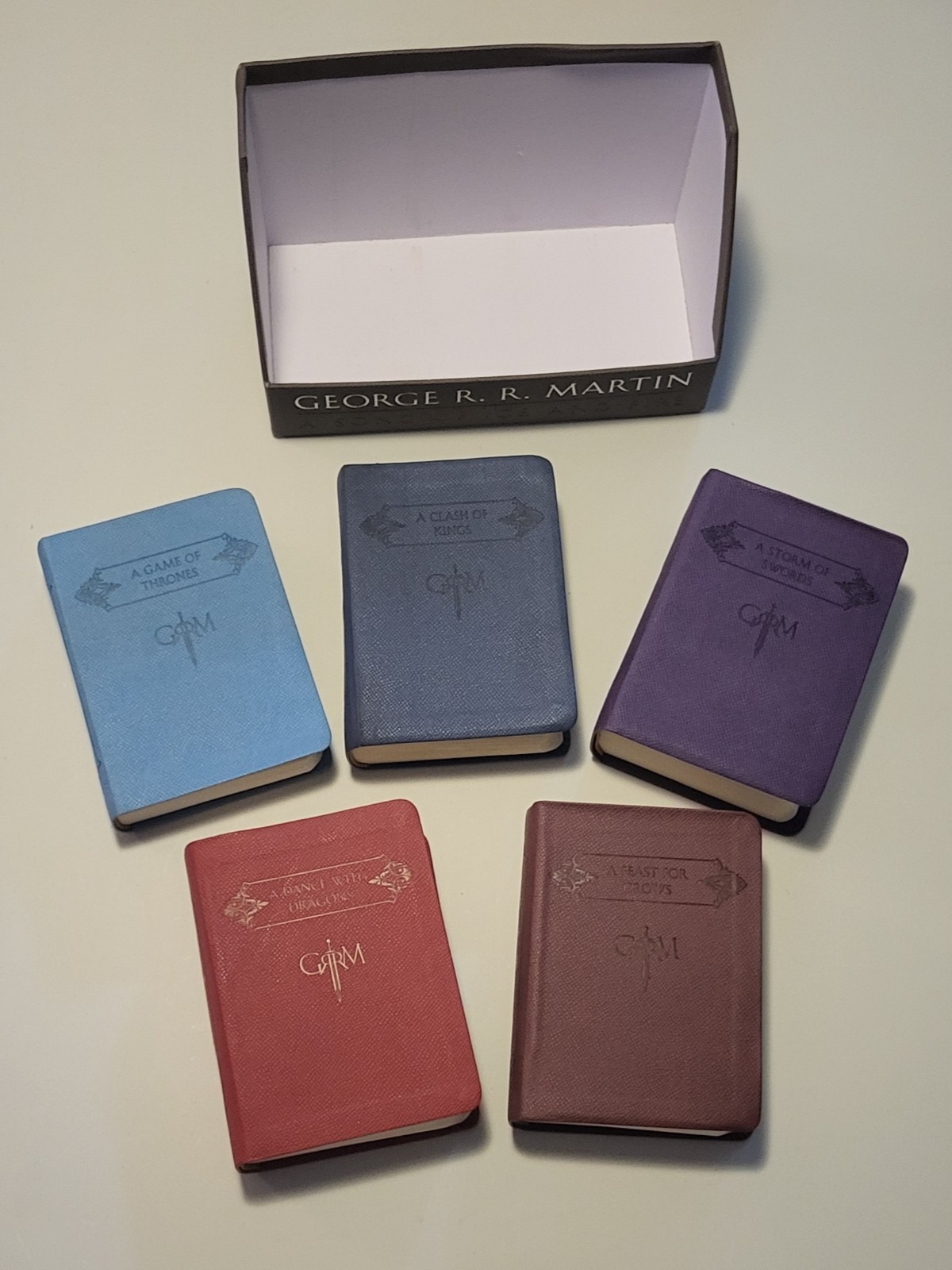 A Song of Ice & Fire Five Book Set George R.R. Martin Faux Leather Cloth Covers