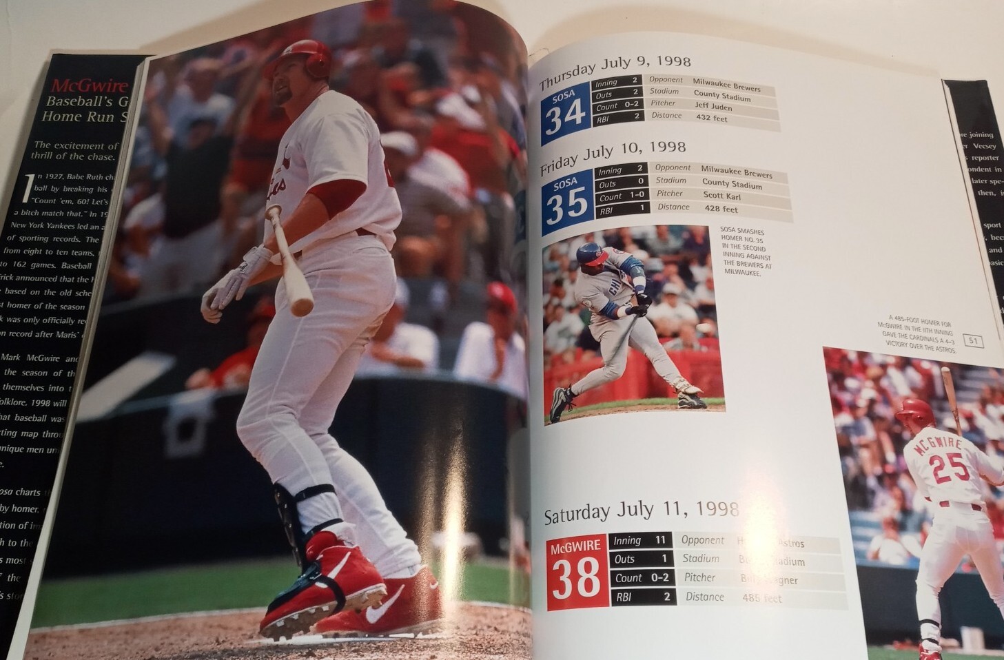 McGwire and Sosa Baseball’s Greatest Home Run Story 1998 Hardcover First Edition