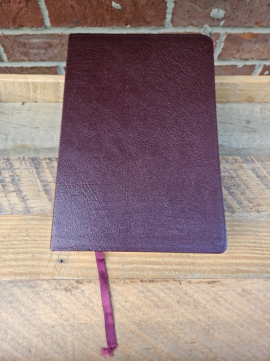 VG! TNIV Large Print Thinline Bible Deep Burgundy Bonded Leather OOP