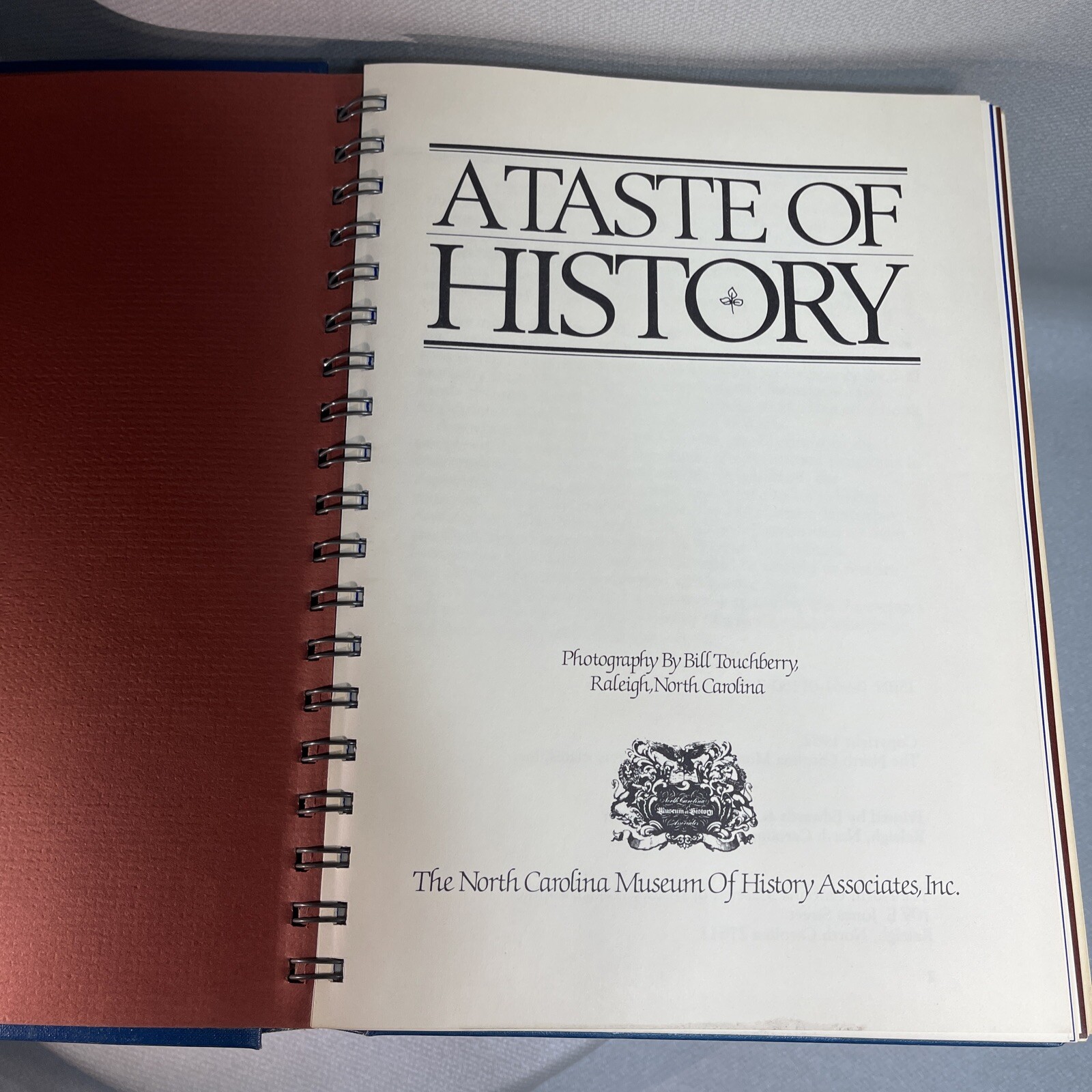 A Taste Of History NC Museum Of History Cookbook 1982 315 Pages Hardbound