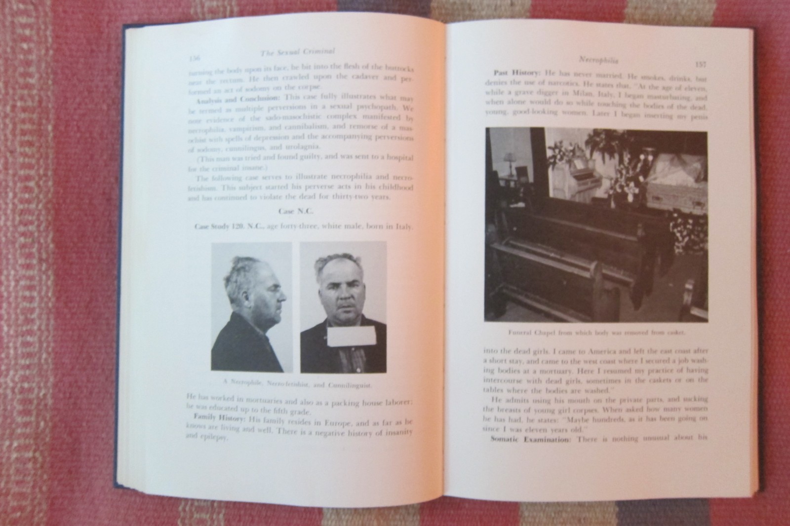 Vintage 1956 The Sexual Criminal : A Psychoanalytical Study Paul De River HC