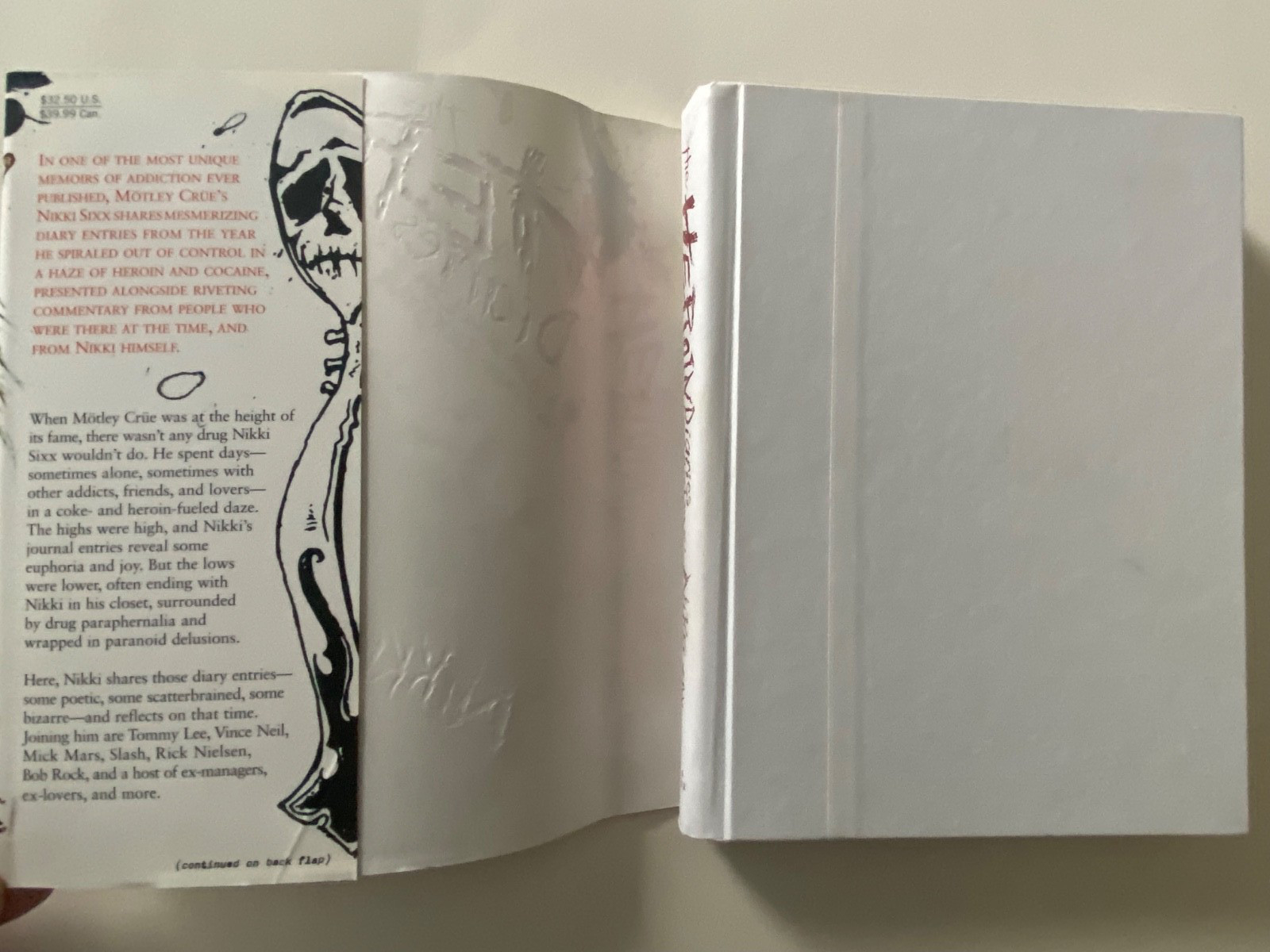 SIGNED Nikki Sixx : The Heroin Diaries 2007 1st Ed / 1st Print HCDJ ~ ACCEPTABLE