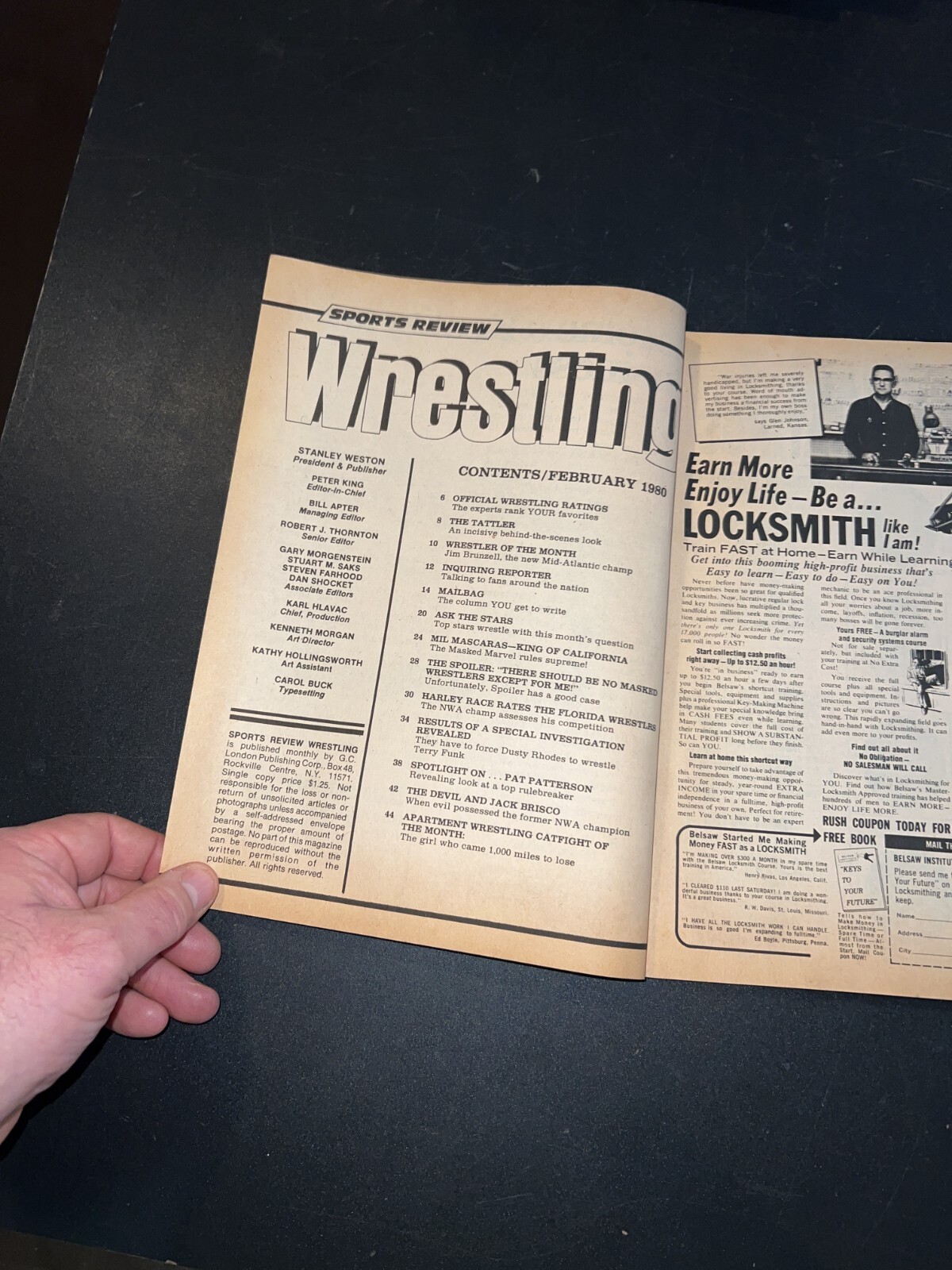 Sports Review Wrestling Magazine February 1980 Dusty Rhodes Cover NWA WWF WCCW