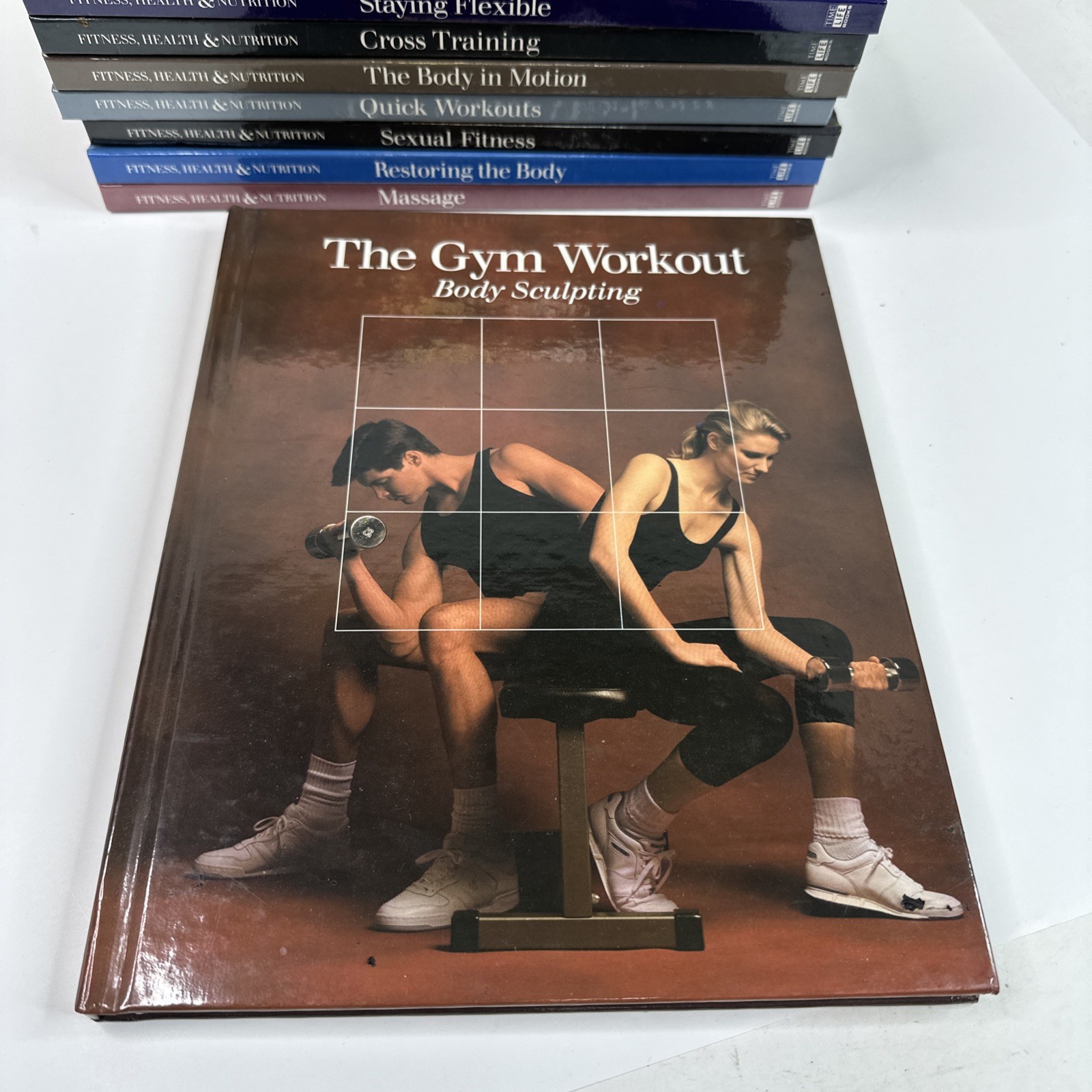 Lot of 9 Fitness Health Nutrition Time Life Books Workouts Fitness HC 1989