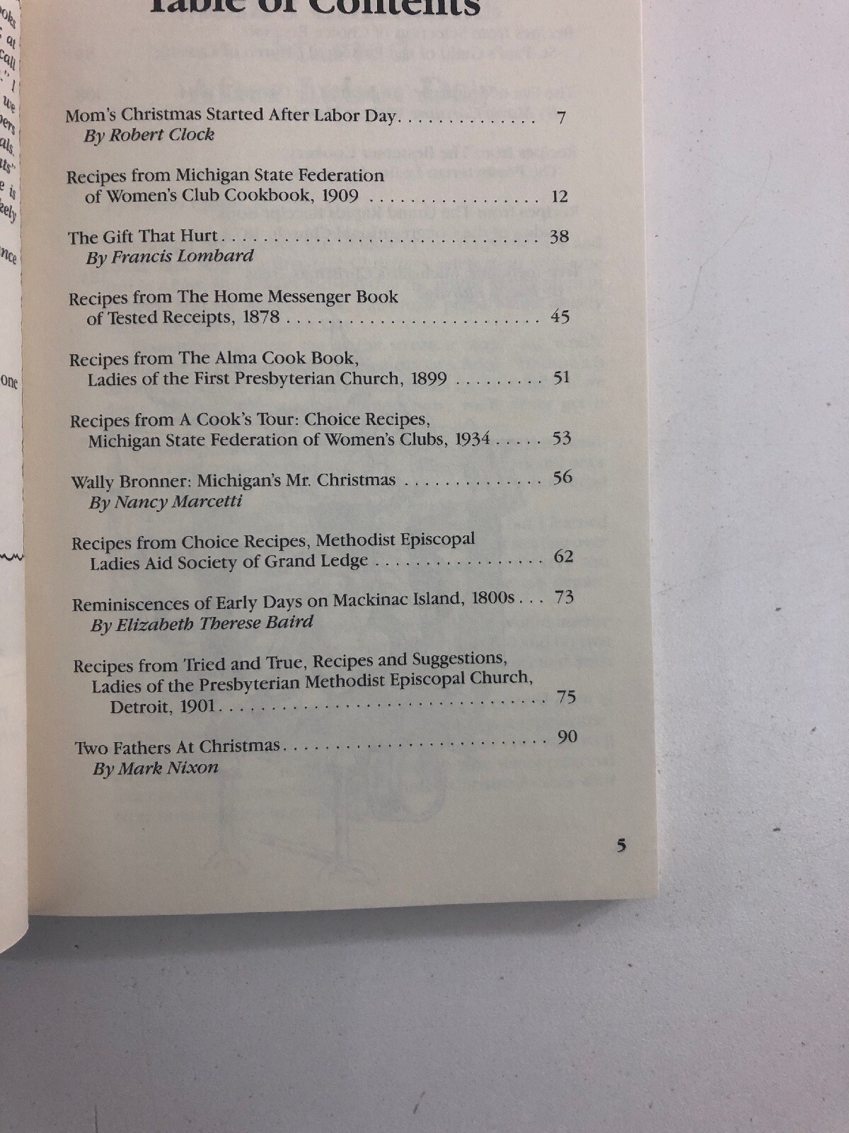 Christmas in Michigan : Tales and Recipes – Carole Eberly (1987, Paperback)