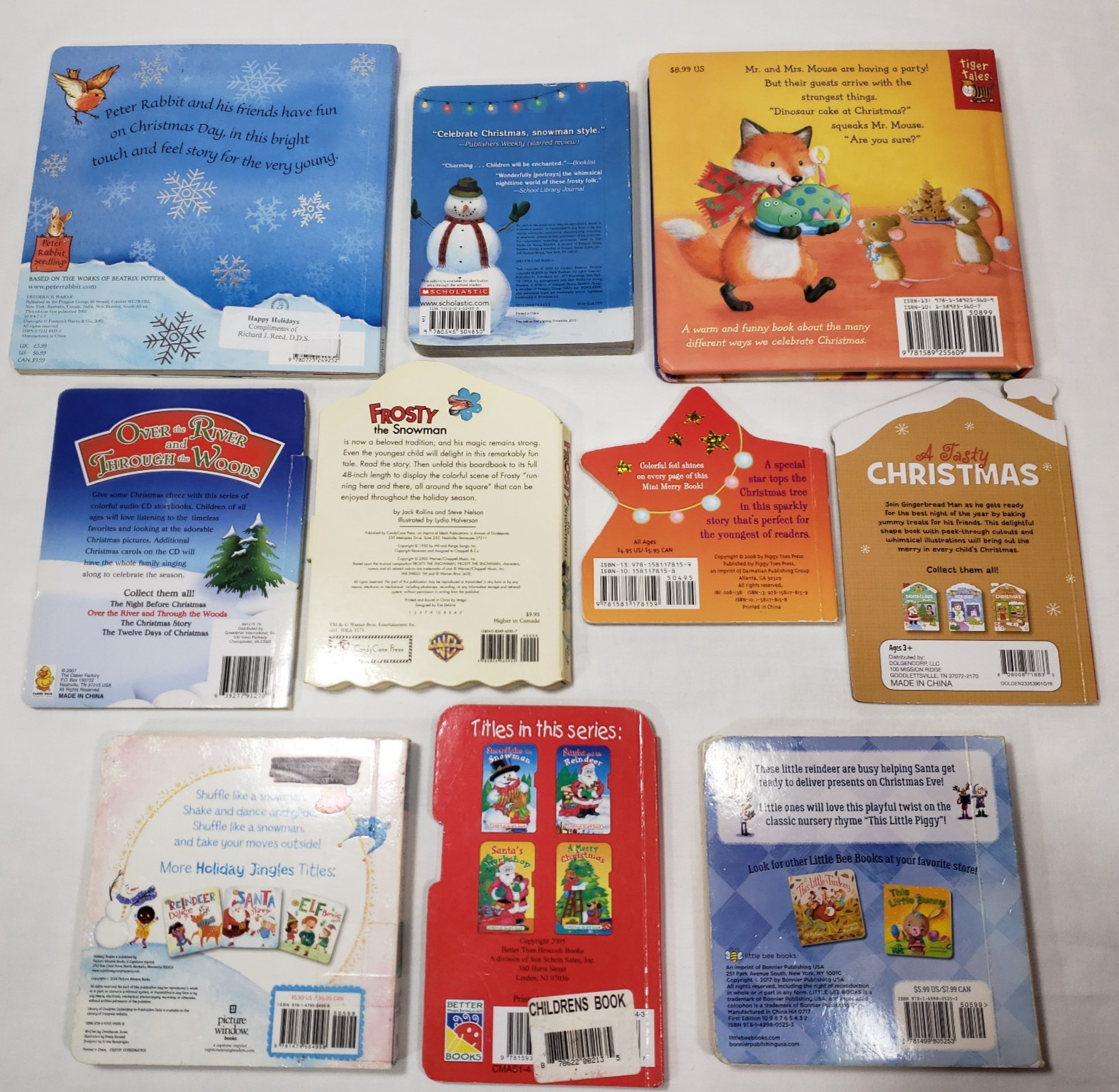 Christmas Board Books Lot of 10 Books For Babies Toddlers Kids Preschool Holiday