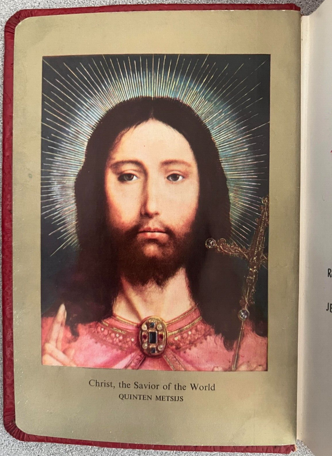 “The Life of Christ” Catholic 1954, Red Leather Binding, Gold Gilded Page Edges