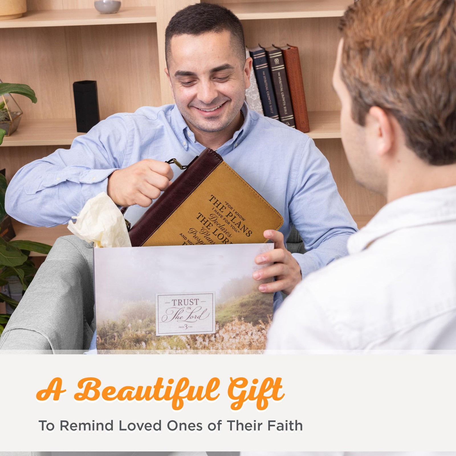 Classic Vegan Leather Bible Cover for Men & Women: Hope & Future Encouraging …