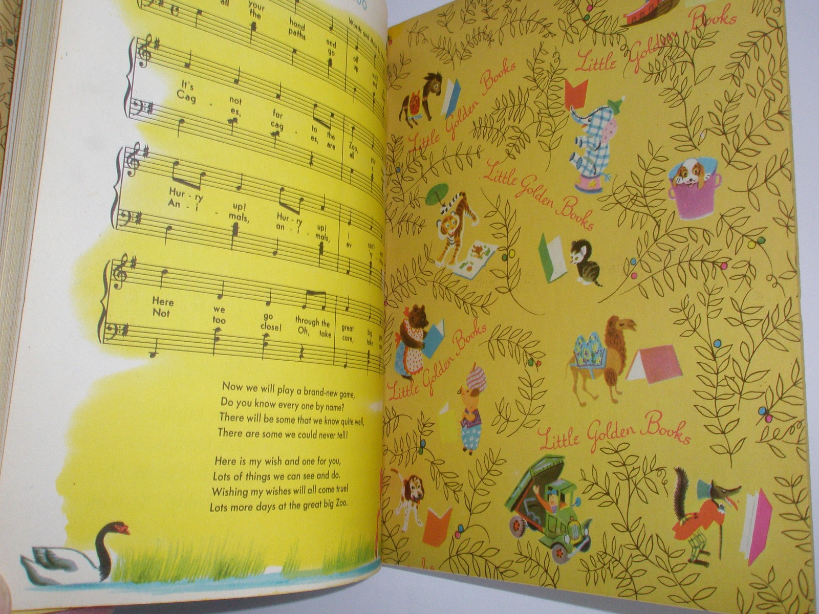 Little Golden Books Day In Jungle A Day At The Zoo 1st Ed #309-56 #88