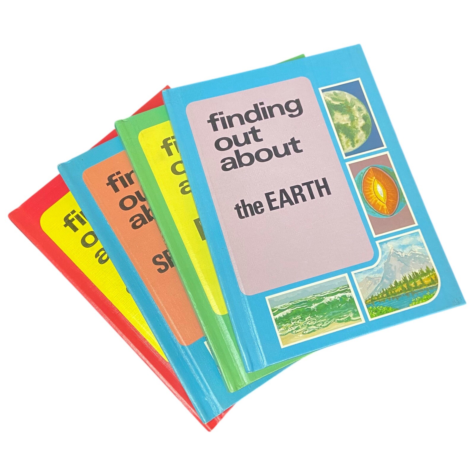 (SET OF 4) VTG 1974 “Finding Out About” By Francis Alder Educational Hardcover