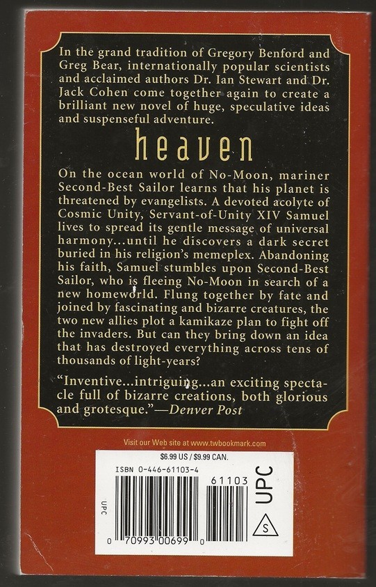 IAN STEWART & JACK COHEN Heaven. Aspect 2005. 1st pb. Future religion