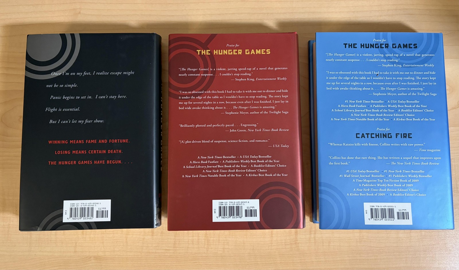 Hunger Games Trilogy Boxed Set 3 Books Suzanne Collins Scholastic Hardcover