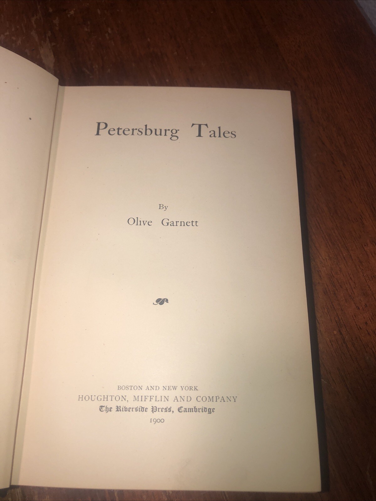 Petersburg Tales by Garnett, Olive 1900 Rare Vintage Book Inscribed Signed Dated