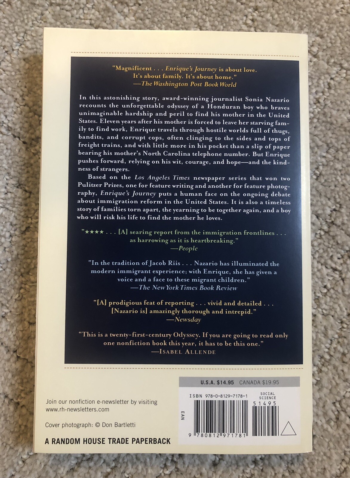 Enrique’s Journey by Sonia Nazario