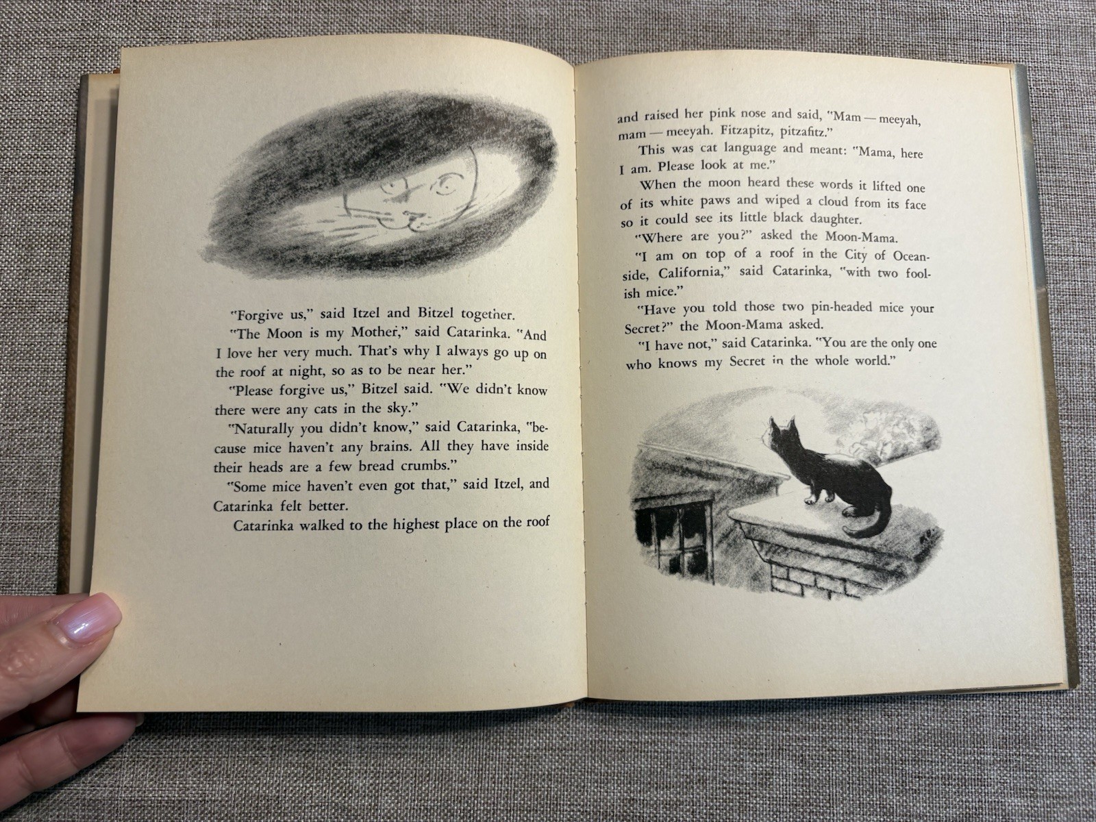 The Cat That Jumped Out of the Story Ben Hecht 1947 HC/DJ Children Book 1st Ed.
