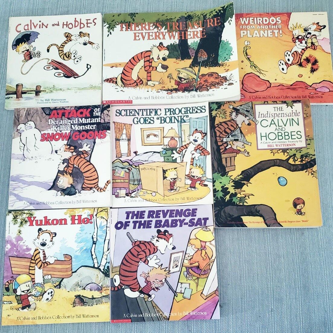 Lot 8 CALVIN & HOBBES Books Bill Watterson Comics