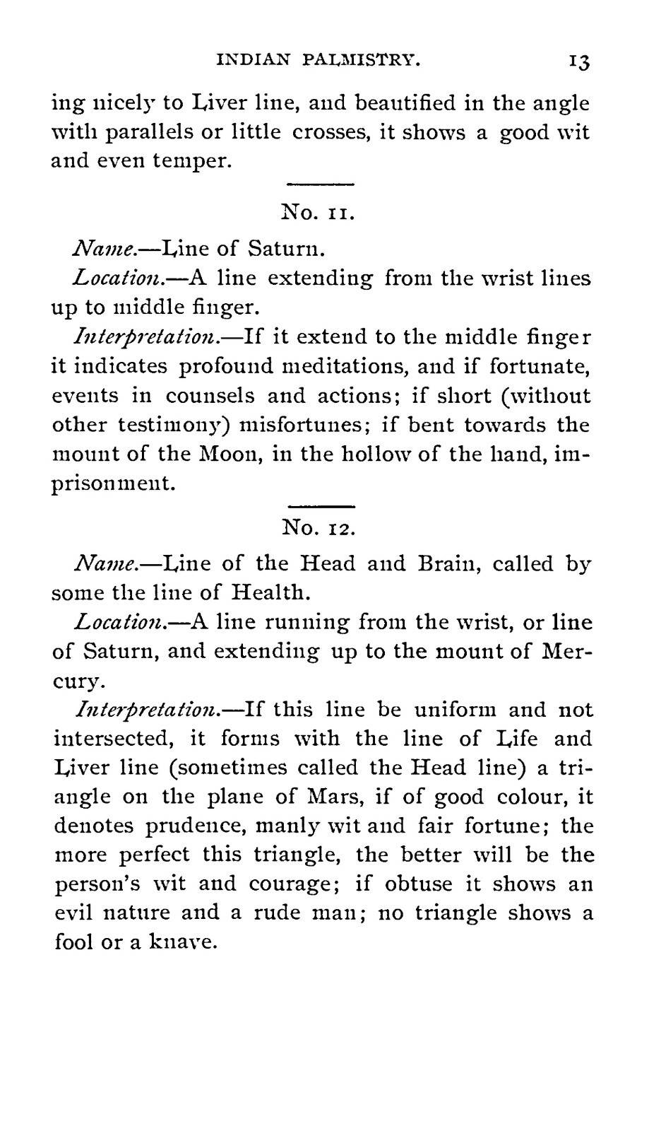 1895 Indian palmistry 61 Pages
