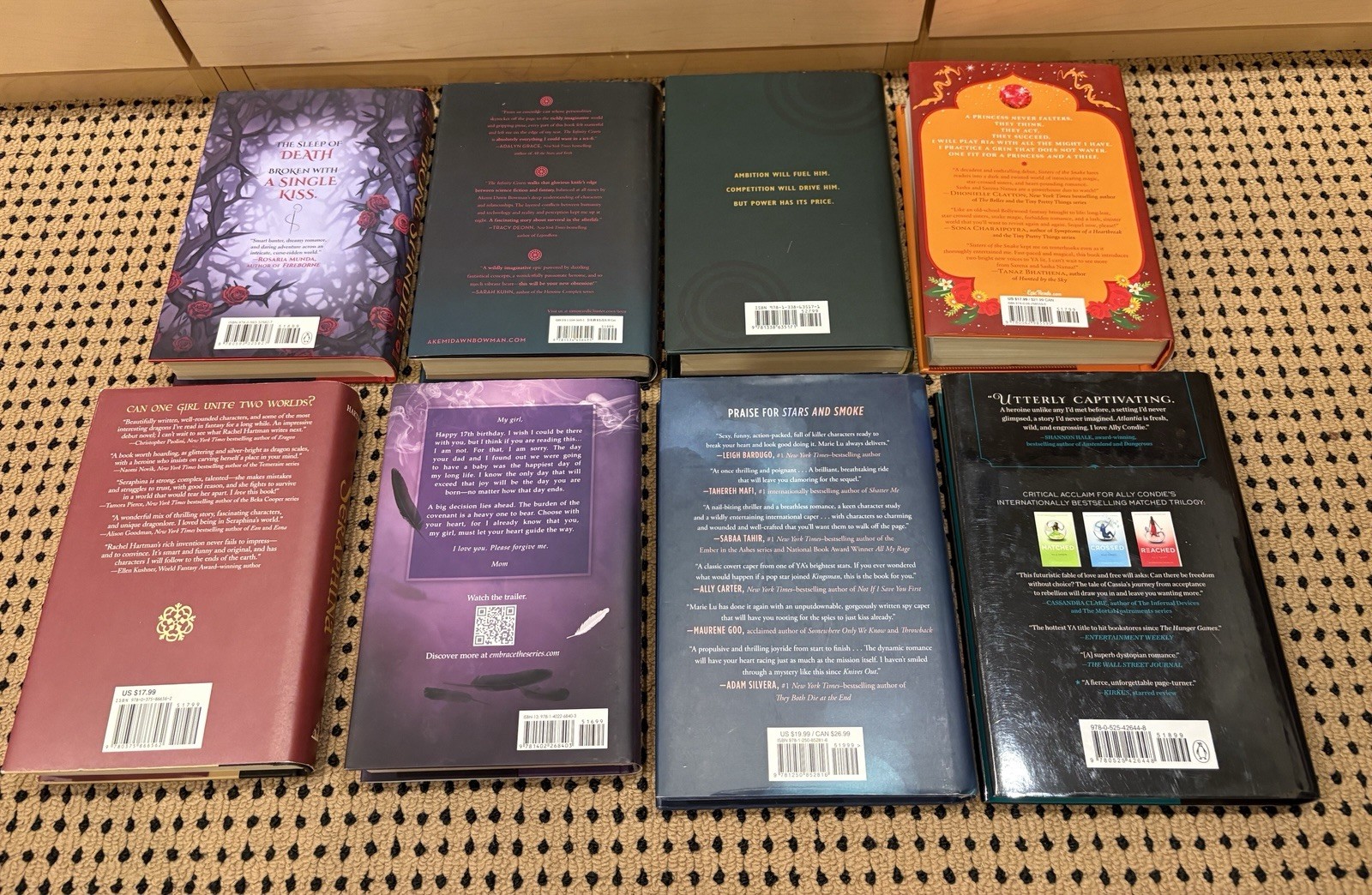 Lot of 8 Young Adult fiction books – Hardcover- First Editions Fantasy/Dystopian