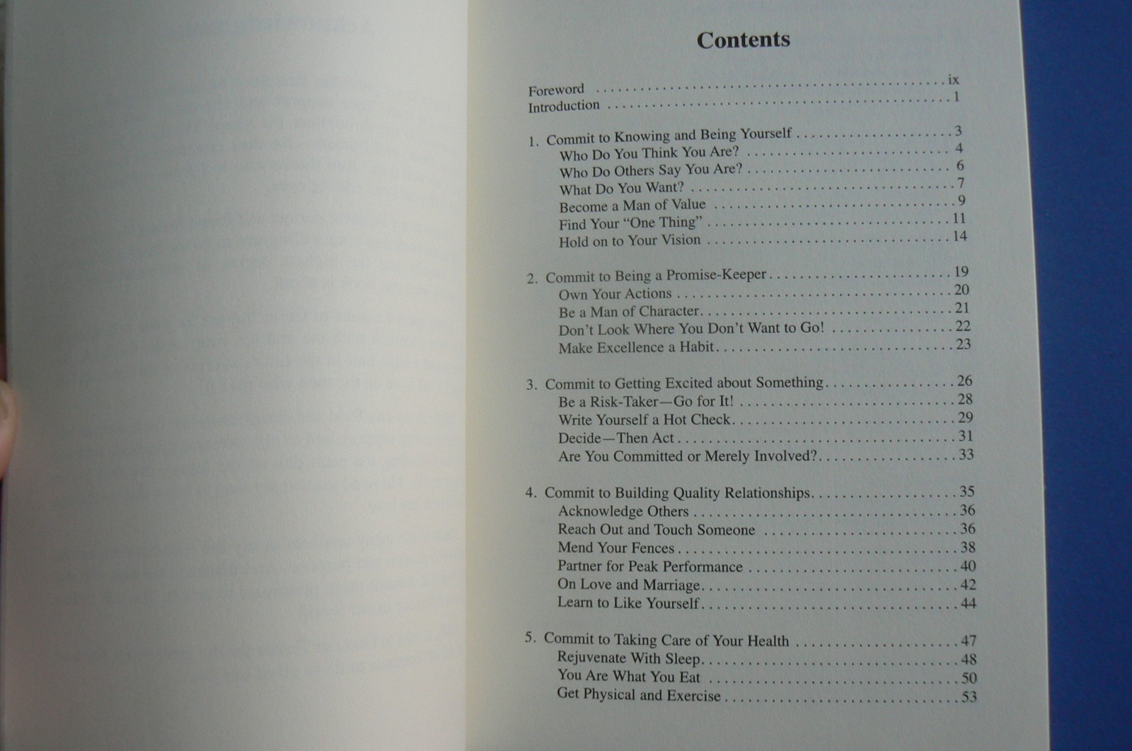 Ten Commitments for Men, Tom Massey, Self-Help, signed, 106-pages PB