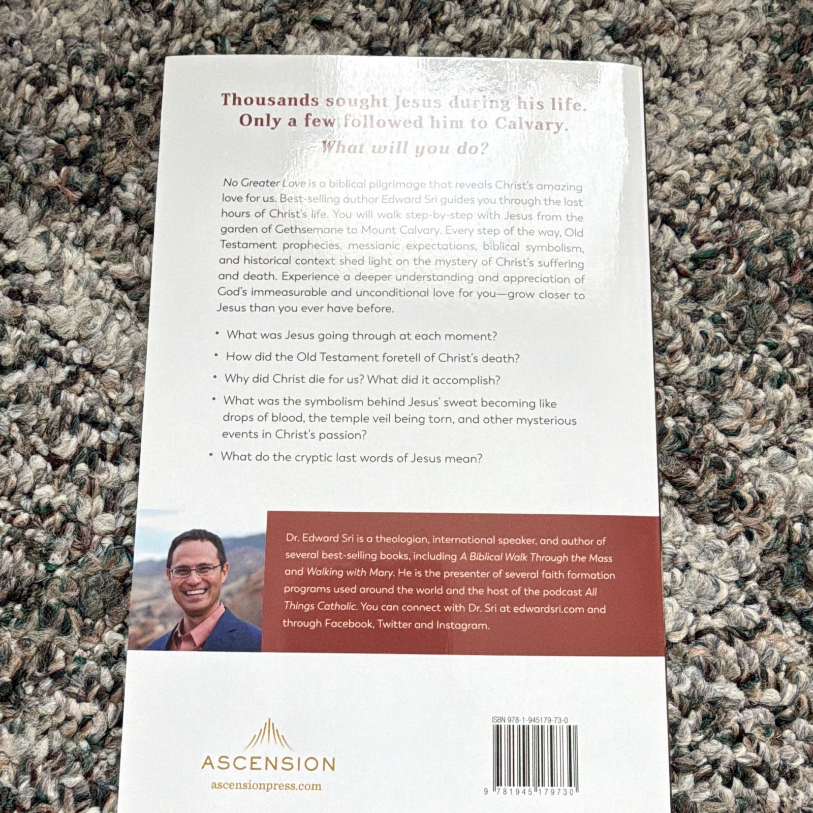 Ascension Press No Greater Love Edward Sri 2019 Trade Paperback Biblical Walk