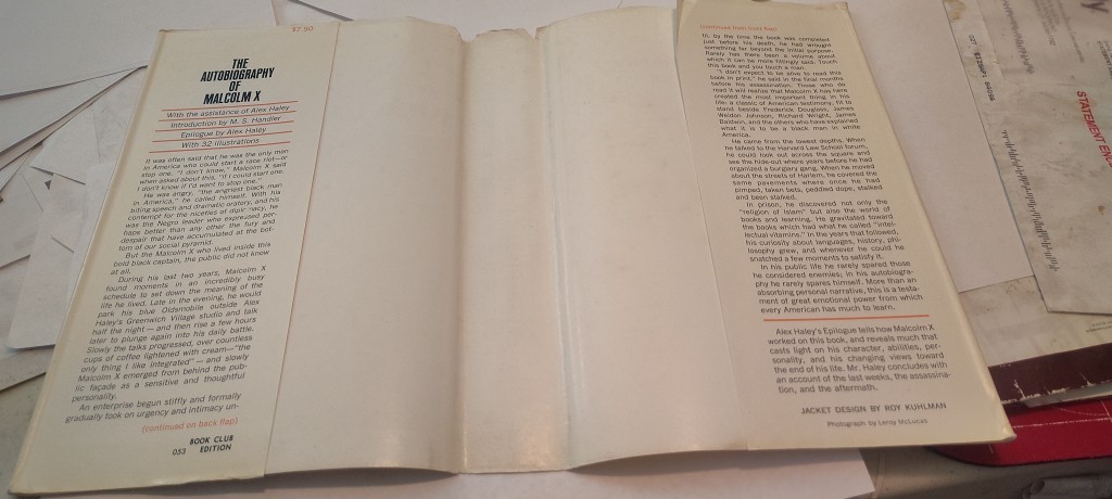 The Autobiography of Malcom X book 10th Printing 1965 grove press HC w/ DJ