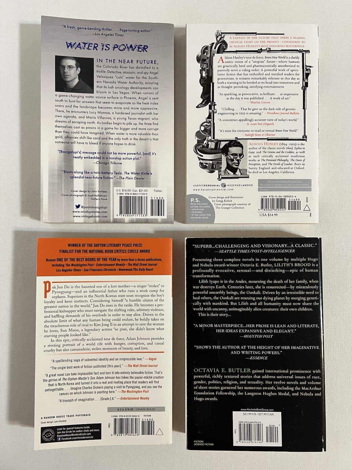 Dystopian Science Fiction Lot Aldous Huxley Pierce Brown Octavia Butler Ayn Rand
