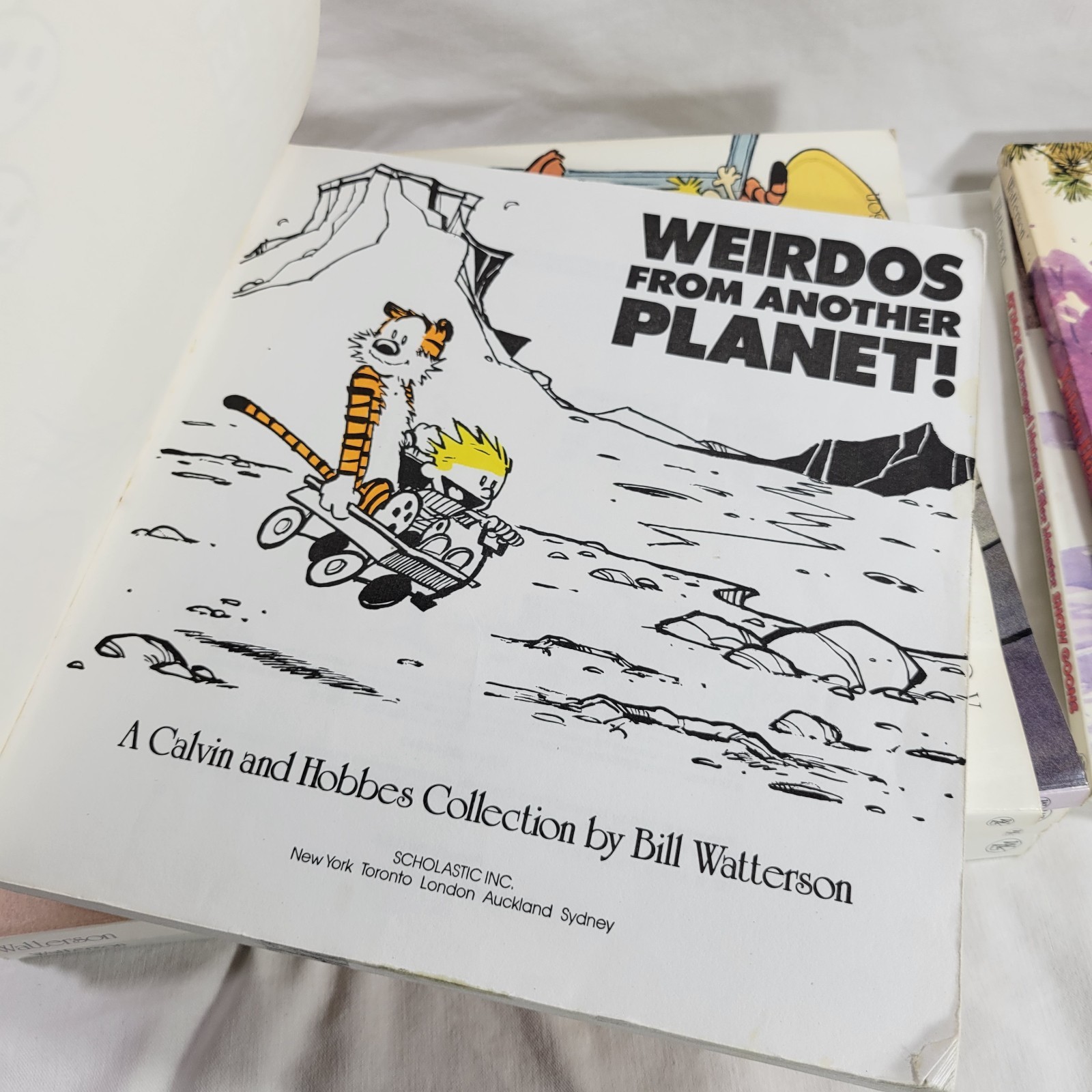 Calvin and Hobbes Book Lot Of 9 Paperbacks By Bill Watterson Cartoons USED
