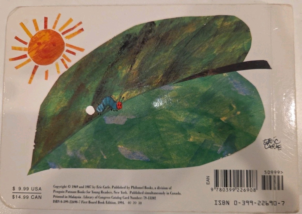 The Very Hungry Caterpillar – Board book By Carle, Eric – VERY GOOD