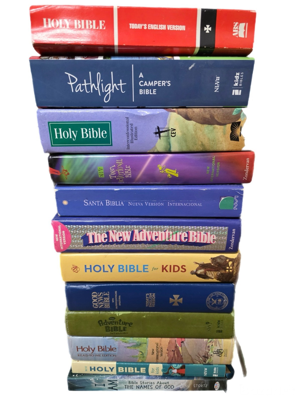Lot of 10 New Testament Bibles – Mixed Translations (NIV, KJV & More) RANDOM SET