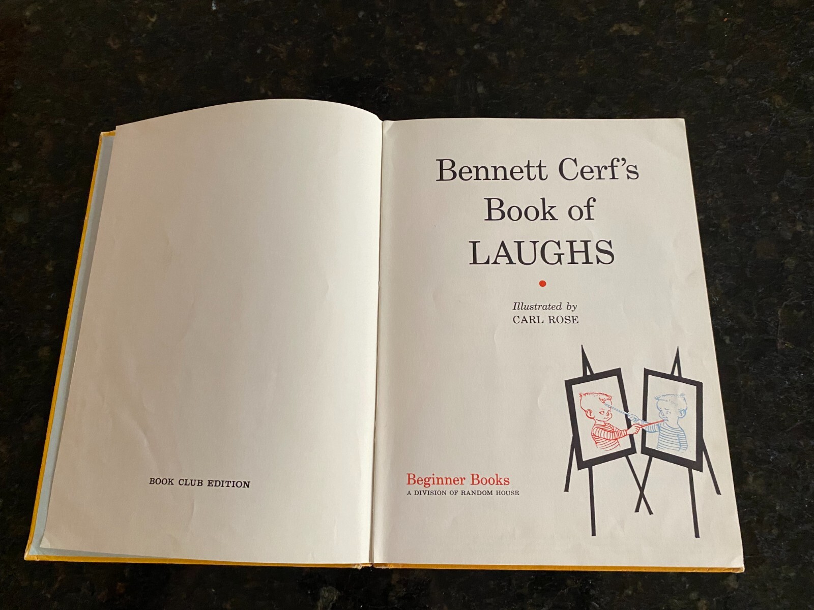 Vintage 1959 Bennett Cerf’s Book of Laughs Beginner Book Hardcover 6.75″ x 9.25″
