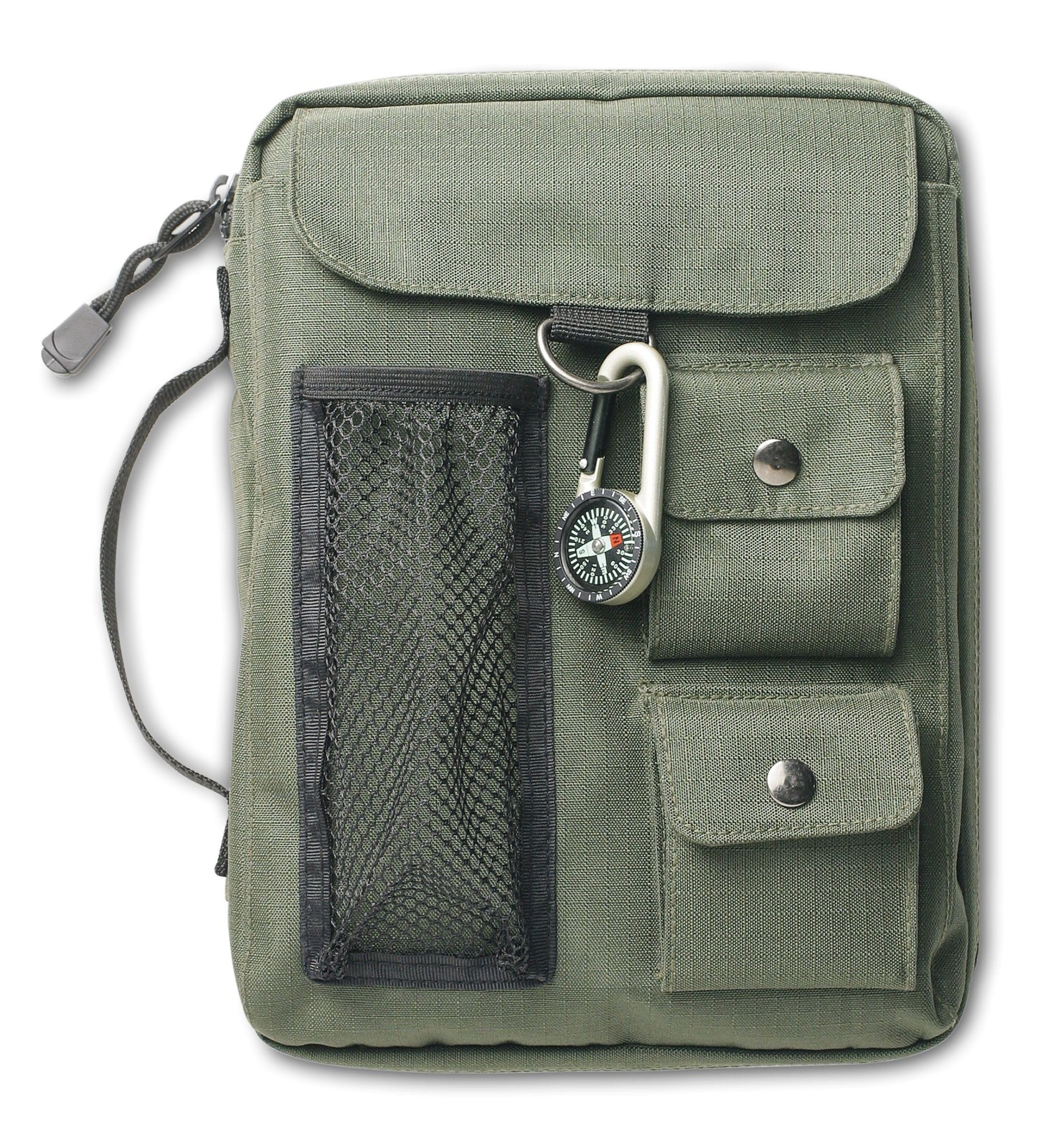 Bible Cover Large 6-1/4″ X 8″ Zippered Nylon Green – Fits Most Bibles