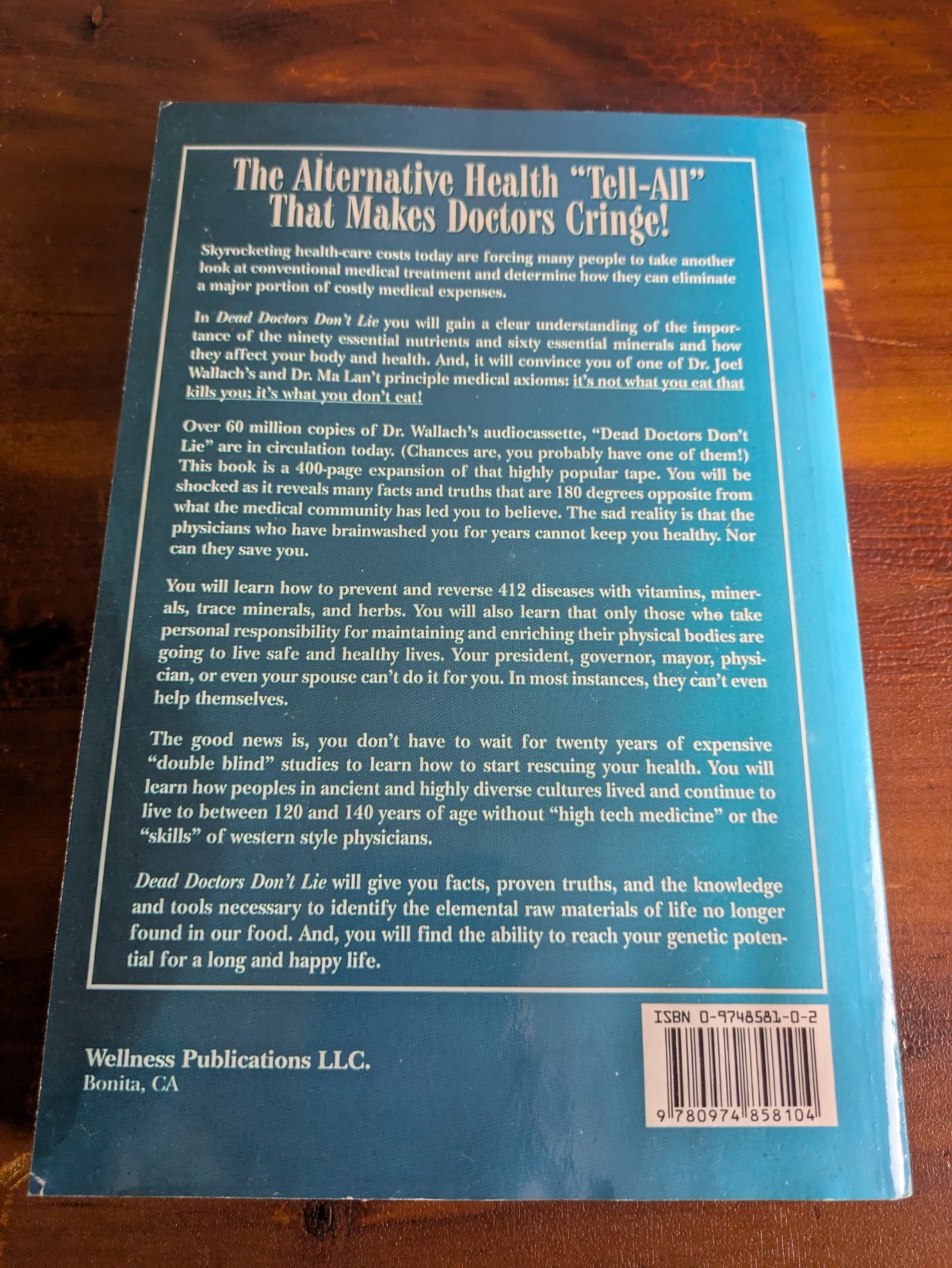 Dead Doctors Don’t Lie PB Dr. Joel D. Wallach & Dr. Ma Lan Wellness Pub