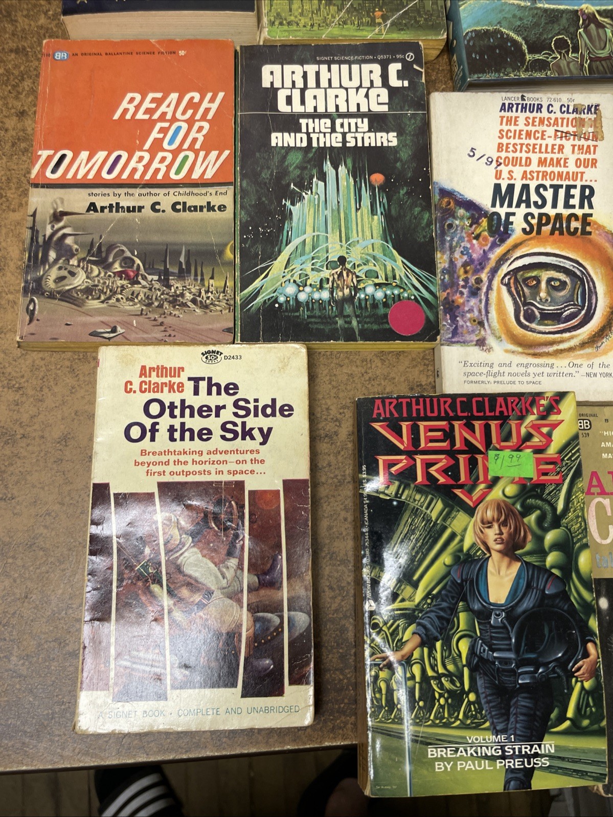 Arthur C. Clarke Lot of 15 Vintage Science Fiction PB HC Books Collection